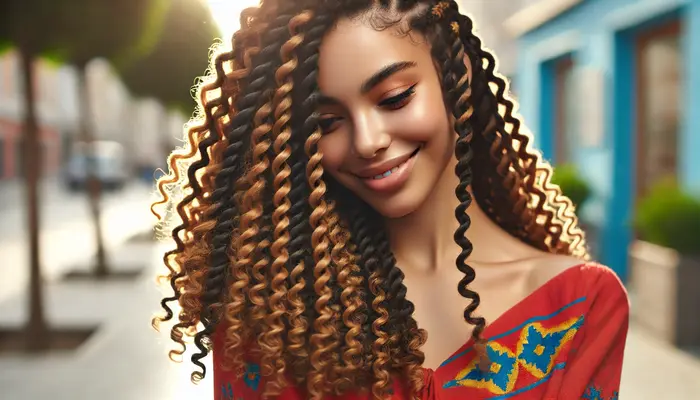 box braids with curls