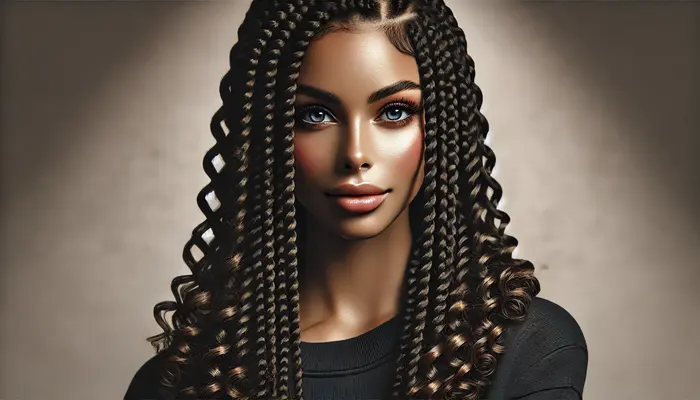 Knotless Box Braids with Curls