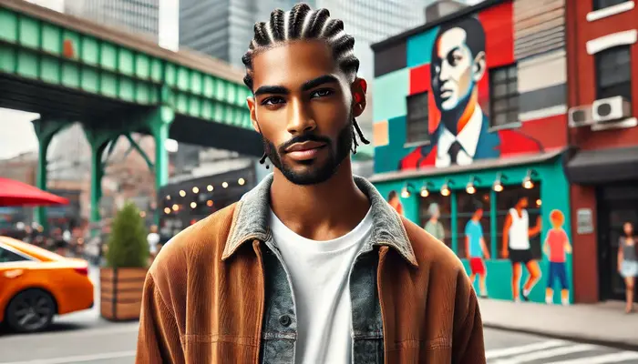 Medium Box Braids Men