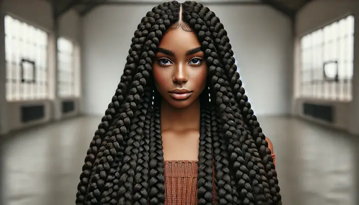 four jumbo box braids