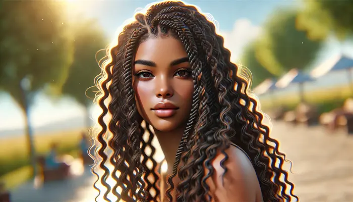 large Bohemian box braids