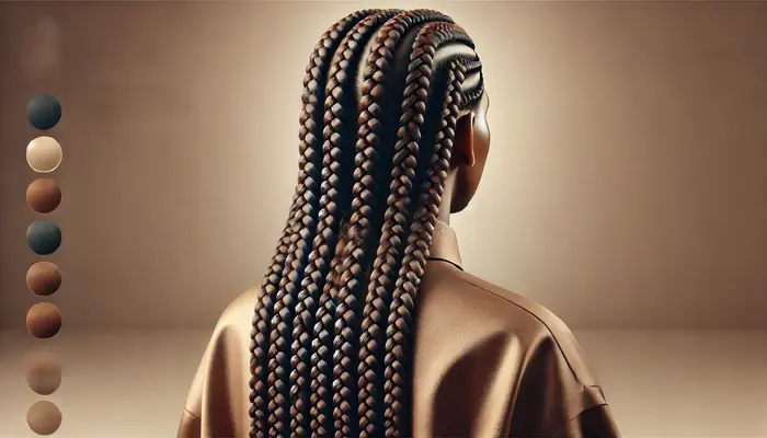 Large Knotless Box Braids