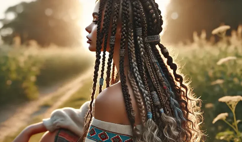 Bohemian box braids