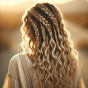 Honey blonde bohemian box braids