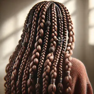 large bohemian box braids